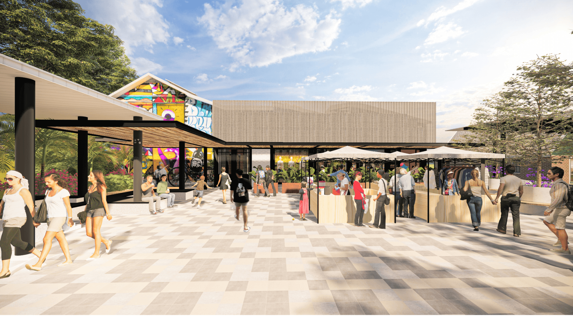 Artist’s Impression of main plaza located outside Block 43 Gillman Barracks (Photo Credit: Didi Lifestyle Pte Ltd)